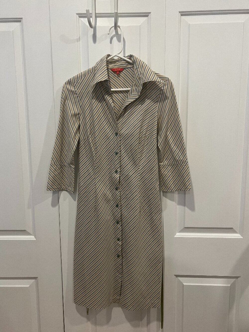 A.B.S by Allen Schwartz Striped Shirt Dress – Size 6 – Excellent Condition